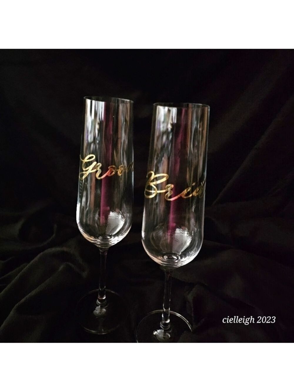 Bride and Groom Champagne flutes